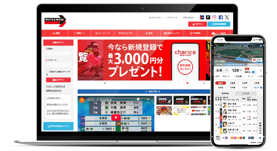 車券販売サイト「チャリロト」の開発・運営事業